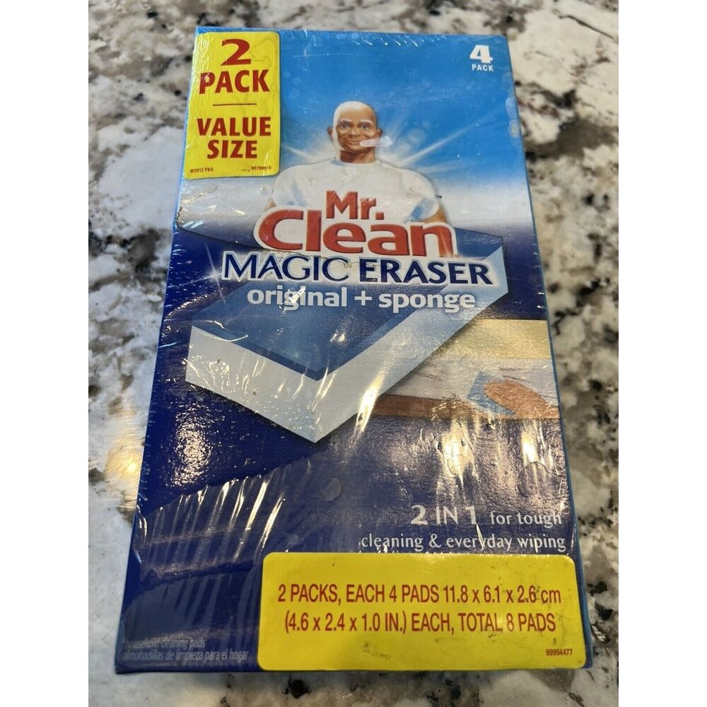 Mr. Clean Magic Eraser Original‎ + Sponge Household Cleaning Pads Vintage New